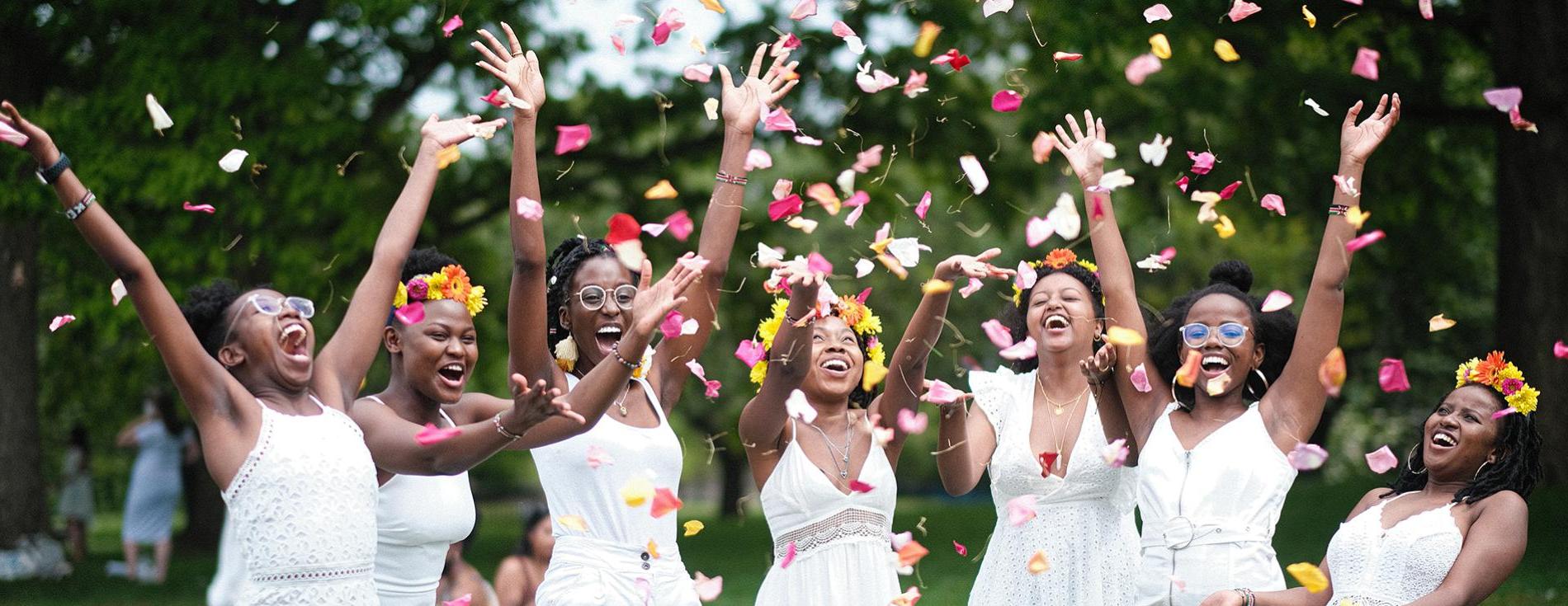 students celebrating may day