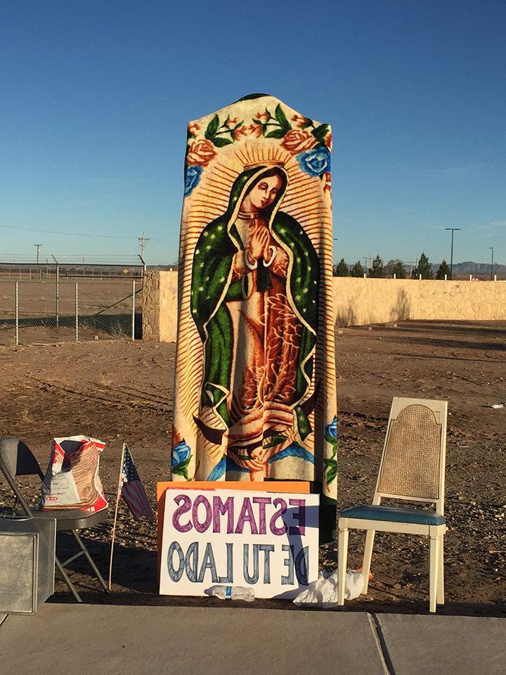 Protest at “Tent City,” Tornillo, Texas, 2018.